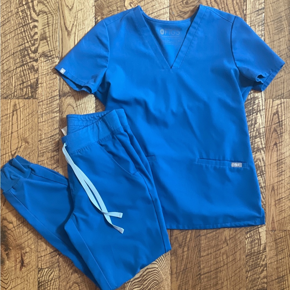 Figs scrub set Royal Blue size xs
